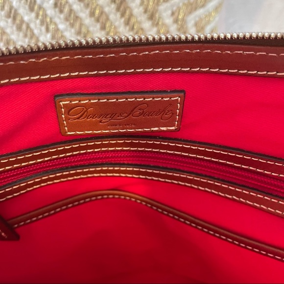 NWT Dooney & Burke Zip Zip Satchel in Blue/Tan - Picture 7 of 9